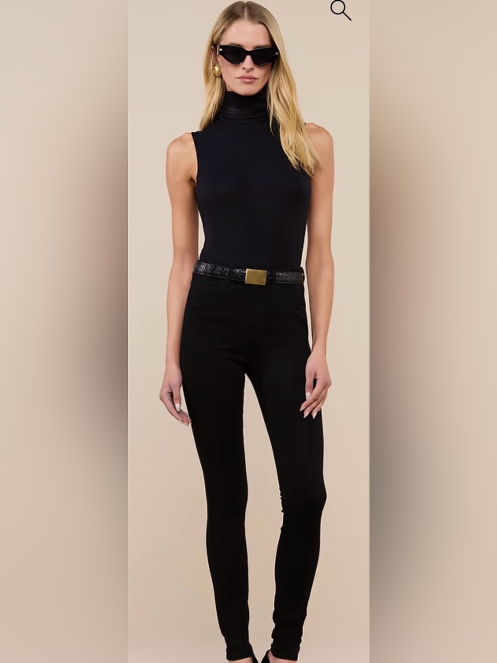 L'AGENCE Marguerite Black High-rise Jean